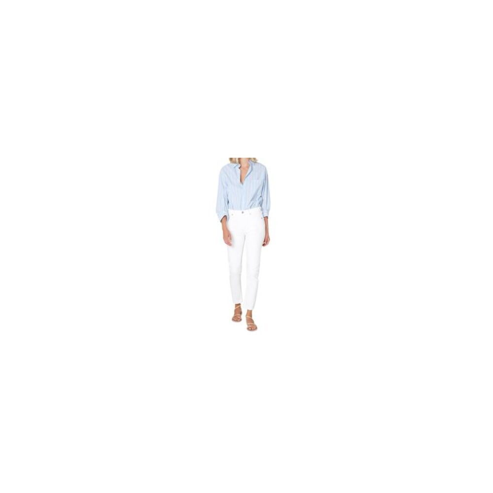 Harlow Ankle High-Rise Slim-Fit Jeans Sea Salt White 27